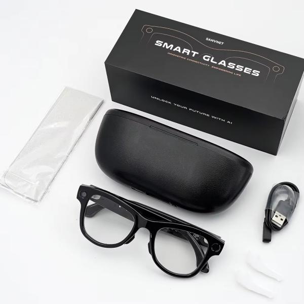 Quality GS5 Max Smart Glasses With Charging Case 8MP Camera Wi-Fi Transfer AI Translation for sale