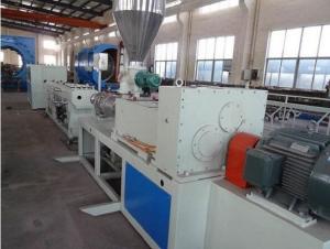 Buy cheap Hydraulic Protective Sleeve Plastic Extrusion Line , Sprial Hose Warp Pe Pipe Extrusion Machine product