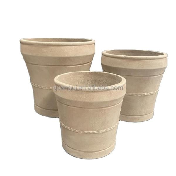 7-8 Years Life Time Fiber Cement Flower Pot Frost Resistant And Long-lasting For