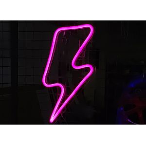 Buy cheap Lightning Bolt Neon Sign Remote Control Lightning LED Neon Signs Big Size Handmade Visual Artwork Home Wall Decor Light from wholesalers