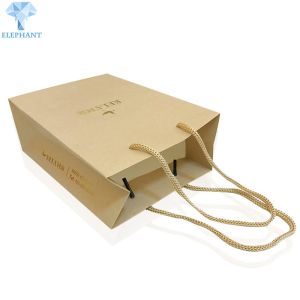 Buy cheap 3 Layer Personalized Brown Gift Bags With Handles Tea Packaging from wholesalers