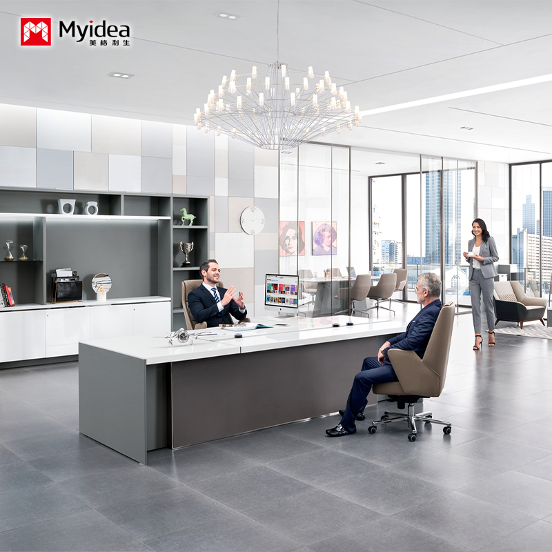 Buy cheap customization general manager of atmosphere，boss's desk，large class desk，design sense，L-shaped office desk，office furniture from wholesalers