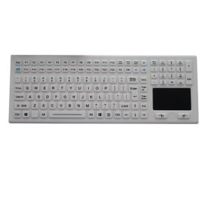 Medical Washable Rubber Silicone Industrial Keyboard With Touchpad
