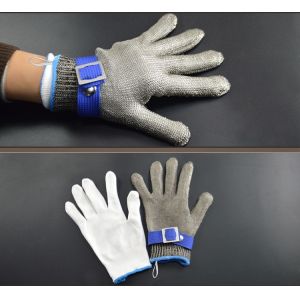 Buy cheap SS316 Wire Class 5 Cut Resistant Protective Work Gloves Polyethylene Fibers from wholesalers