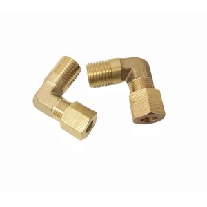 Buy cheap Brass 90 Degree Elbow Fitting Compression 1/4x1/4 NPT from wholesalers