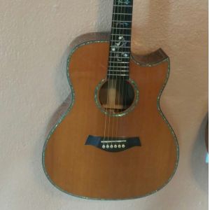 Buy cheap AAAAA all solid wood guitar customize right the best D shape right left handed acoustic electric guitar from wholesalers