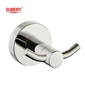 Buy cheap Bathroom wall mounted all copper electroplating silver Double robe hook from wholesalers