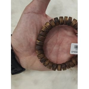 Buy cheap Smooth Texture Wood Bead Bracelet with Diamond Gemstone from wholesalers