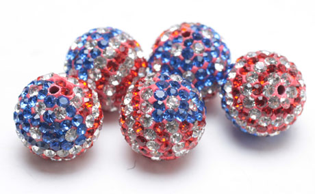 Buy cheap Mixed Color Shamballa Crystal Pave Argil Beads 4 -16mm Pave Crystal Ball Beads RH13329 from wholesalers