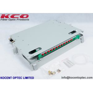 1U 12 Core Fiber Optic Terminal Box for 19'' Distribution Frame with Steel