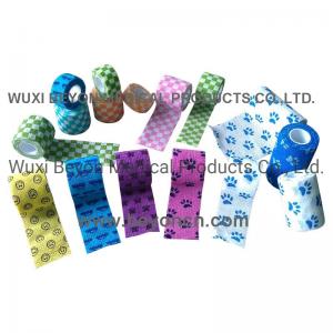 Buy cheap Pink OEM Cohesive Bandage  Prints Vet Healthcare Flexible product