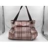 Buy cheap Pink PU Grid Pattern Tote Diaper Bags With Shoulder OEM / ODM Acceptable from wholesalers