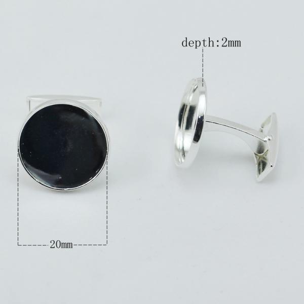 Buy cheap High quality 20mm Cufflinks can be customized logo/brass cufflink from wholesalers