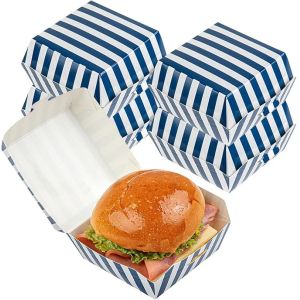 Buy cheap Customized Eco Friendly Mini Burger Boxes Clamshell Food Containers product