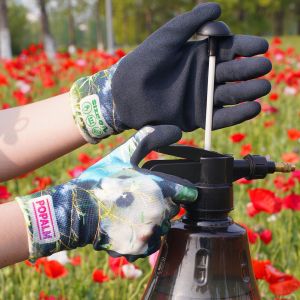 POPALM GripGuard Garden Gloves Customized Digital Printing Latex Coated Gloves