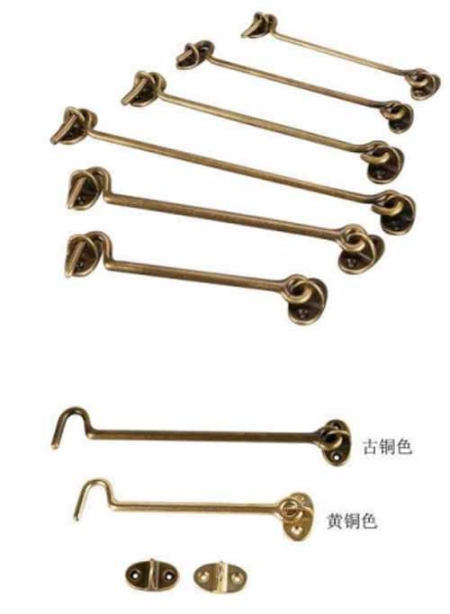 Buy cheap Old-Fashioned Wooden Window Fixing Hook with Brass Window Hasp Buckle Windproof Support Rod for Chinese Door Window Accessories from wholesalers