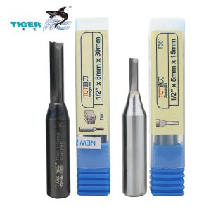 Buy cheap Tiger  1/2 and 1/4 Shank  CNC Router Bit High Precision Carbide Straight Router Bit for Wood Working for Wood Router Bits from wholesalers