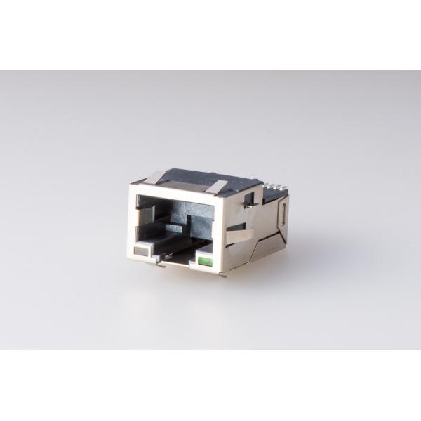 China 21.6MM Single Port SMD Low Profile RJ45 Jack With 10 / 100 / 1000 Transformer And LED on sale China 21.6MM Single Port SMD Low Profile RJ45 Jack With 10 / 100 / 1000 Transformer And LED on sale