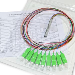 1*8 Optical Fiber Optic Splitter Singlemode Blockless SC/APC Customized Pigtail