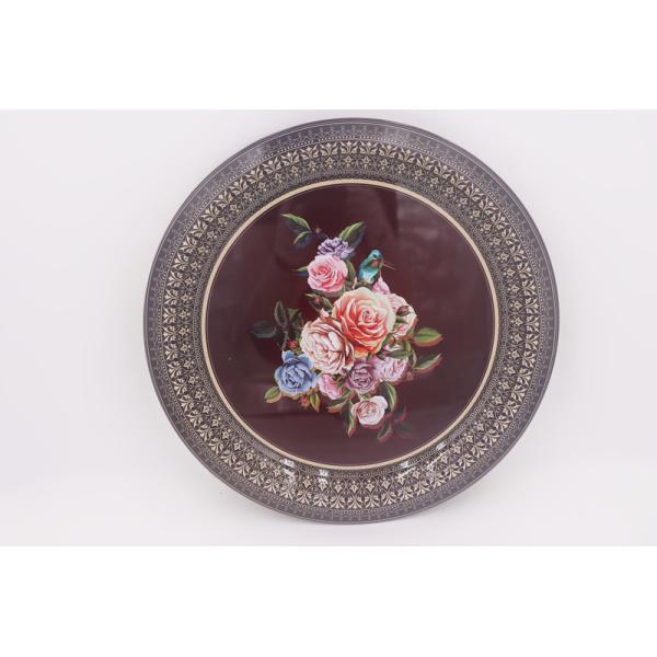 Stackable 36cm Wedding Dinner Plates Decorative Flower Bone Dishes