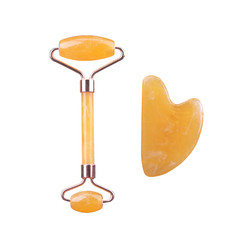 Buy cheap Anti Aging Face Jade Roller Set Rose Quartz Massage Roller from wholesalers