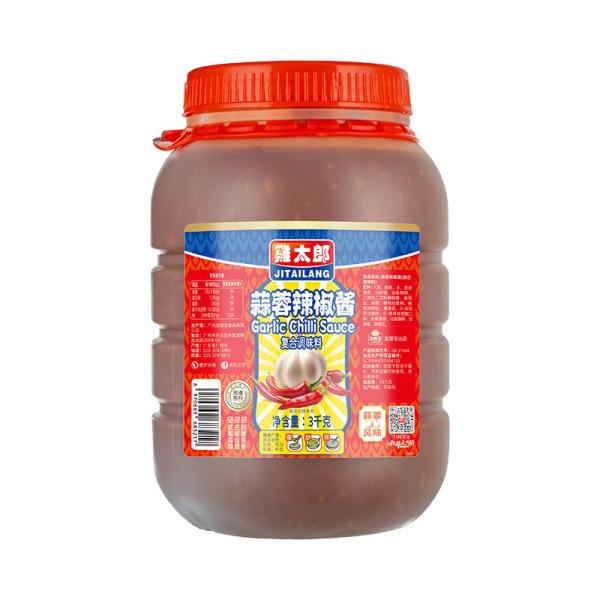 Quality Custom 3kg Chilli Garlic Sauce Paste Seasoning For Breakfast for sale