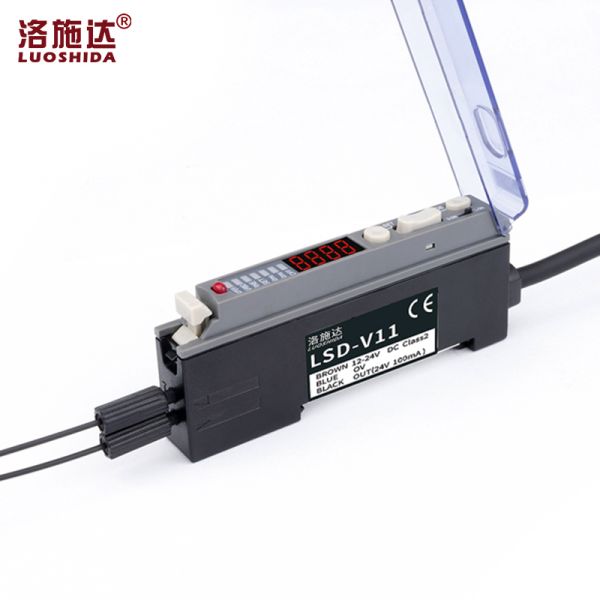 Quality Loushida V11 Economical Digital Display Fiber Amplifier with High Visibility Single Optical Sensor NPN/PNP NO/NC Output for sale