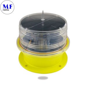 Solar Power LED Aviation Light With Red Green Yellow White Blue Flashing