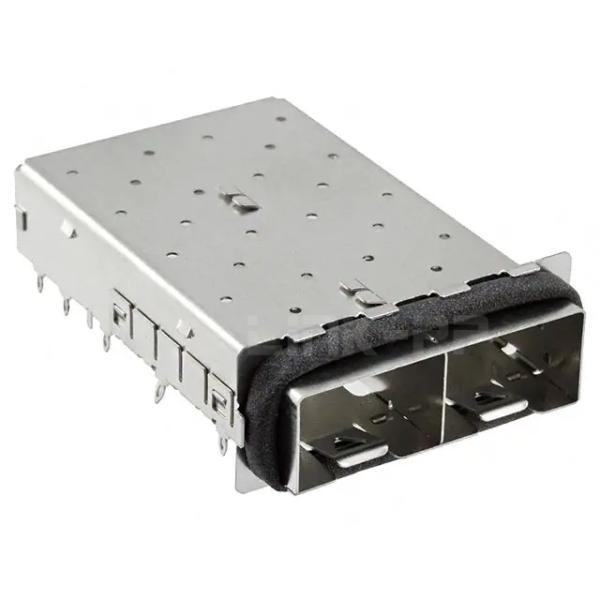 2057556-1 SFP+ Cage Ganged (1 x 2) Connector Included Lightpipe TE Pluggable I/O