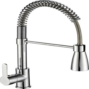 Buy cheap Chrome Copper OEM Commercial Sink Faucet With Pull Down Sprayer from wholesalers