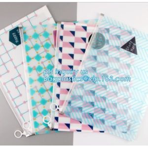 Buy cheap Promotional stationery set PVC bag pencil set, zipper office stationery pouch with rope slider, Office stationery waterp from wholesalers