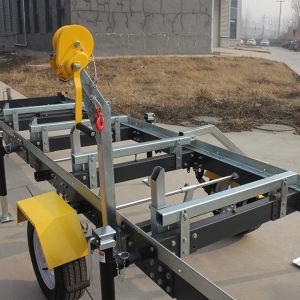 Wood Cutting Machinery Sawmill with Trailer MOQ 1 18HP Manual Gasoline Diesel