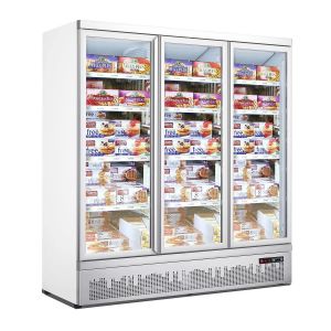 Hot Selling Vertical Glass Door Beverage Storage showcase Freezer for Drinks