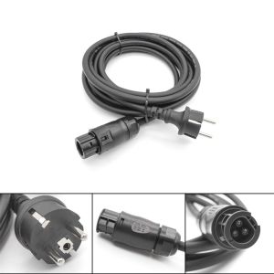 Buy cheap 25A Rated Current AC Power Cable with 3x1.5mm2 H07RN-F Rubber Cable for Micro Inverters AC230V from wholesalers