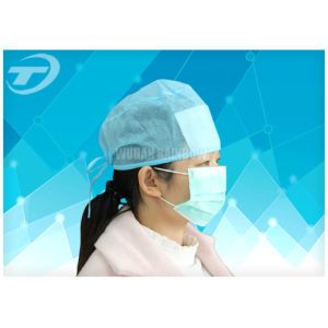 Disposable surgical cap with elastic , polypropylene fabirc , sweat absorption