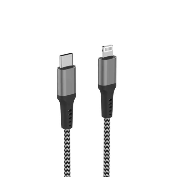 Buy cheap Black Nylon Braided Usb C To Lightning Cable , IPhone Charging lightning to usb c from wholesalers