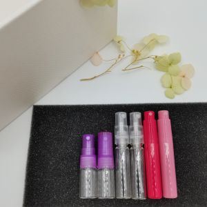 Glass Bottle 2ml Mini Version Perfume Bottle PP Sprayer Bottle