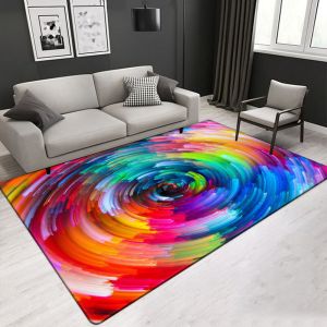 Custom Image Artistic Modern Design 3D Printed Polyester Fiber Living Room