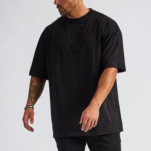 Buy cheap Mens Blank Cotton T Shirt Loose Drop Shoulder Oversized from wholesalers