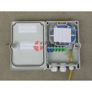 Buy cheap Polymer Synthetic Plastic Fiber Optic Splitter Box 24 Cores With 1x8 Steel Tube G657A1 from wholesalers