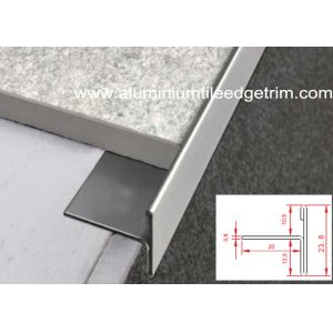 Buy cheap T Shaped Stainless Steel Tile Trim Edging Natural Color For Floor / Tile End from wholesalers
