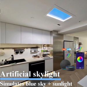 Smart Tuya Circadian Lighting LED Artificial Skylight IP44 Waterproof 2200K