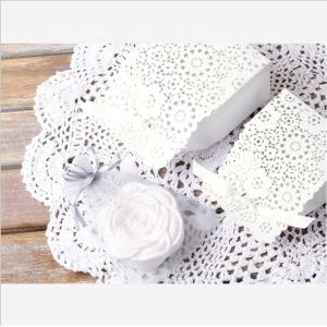Buy cheap Hollow Luxurious Wedding Candy Box , White Personalized Candy Boxes from wholesalers