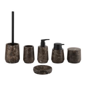 Buy cheap Raindrop Shape Dark Emperoda Marble Soap Dispenser Bathroom Accessories Set from wholesalers