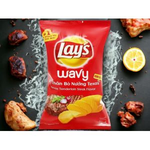 Buy cheap Wholesale Case of Lay's Wavy Chips, Manhattan Steak Flavor - 100 x 58g Packs for Retail and Wholesale from wholesalers