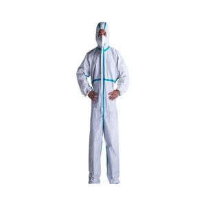 China Antiviral Disposable Coverall Suit With Acid And Alkali Corrosion on sale
