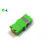 Buy cheap Two Door Type LC APC Duplex Fiber Optic Adapter With Integrated Outer Shutter Color Green from wholesalers