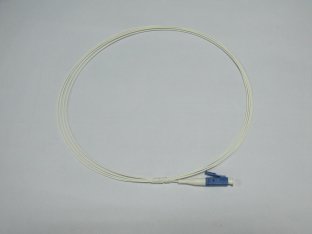 LC PC SM SX 0.9mm Fiber Optic Pigtail IL<=0.2dB white fiber cable
