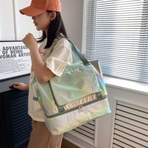 Buy cheap Colorful Unicorn Rainbow Tote Bag For Women, Large Shoulder Foldable Reusable Grocery Handbag For Shopping Picnic from wholesalers