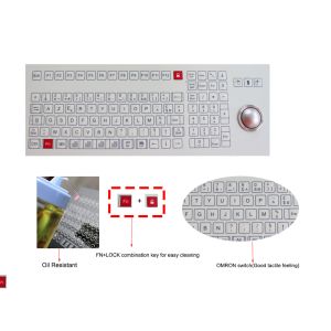 Buy cheap Food And Beverage Industrial Membrane Keyboard With Trackball Omron Switch from wholesalers